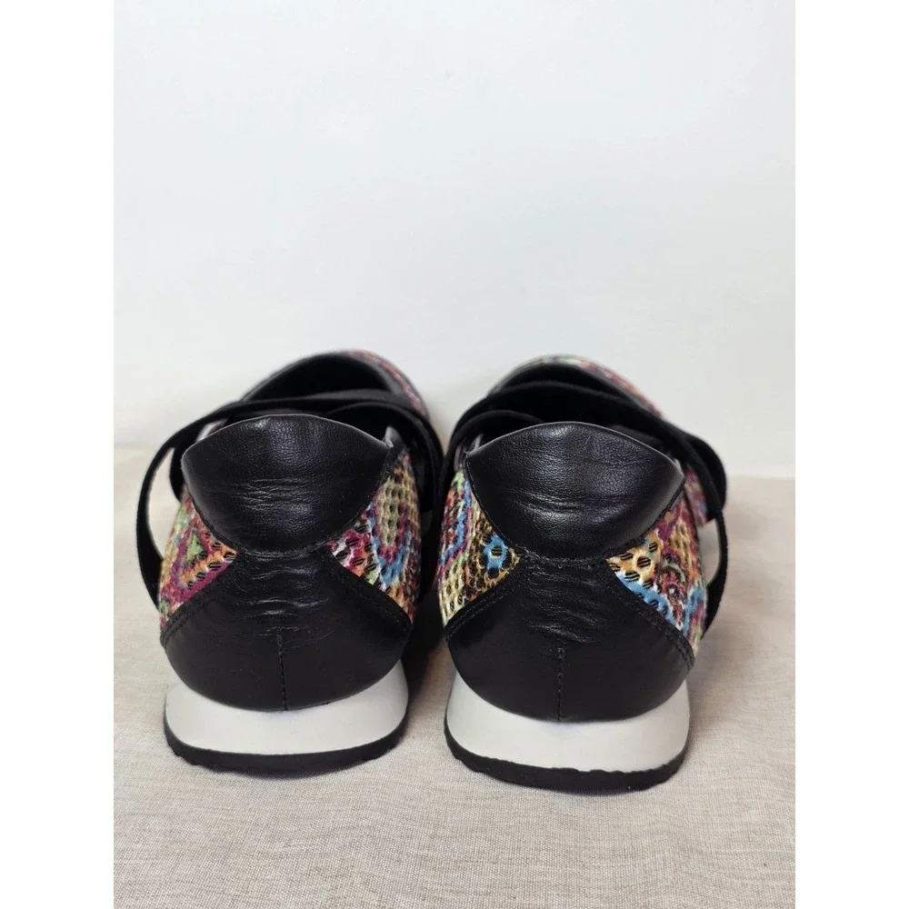 Chelsea Jones Women's Tuck Walking Shoes Sz 8 Mary Jane Sneakers Black Pink Mesh
